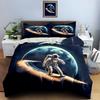 Astronaut Surfing Space. Bedding Duvet Cover Sets Duvet Covers Pillowcases Gifts (1 * Duvet Cover 2 * Pillowcases, Without Duvet Insert)