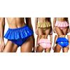 Reusable Anti-Leak Diaper Cover for Women Water Resistant Adaptive Underwear Elastic Waist Peplum Briefs for Special Needs Patients