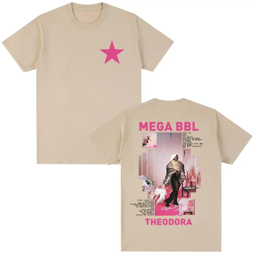 

Theodora Mega Bbl Album TShirt Unisex Hip Hop Fashion Casual Cotton Loose Short Sleeve Streetwear Women And Men Tshirts S
