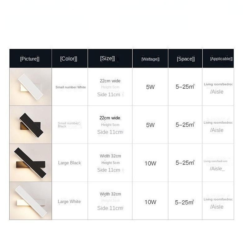 LED Wall Lamp Nordic Study Rotary Dimming Reading Wall Lamp Living Room Bedroom Bedside Aisle Lamps