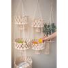 Hanging Basket Macrame Fruit Storage Container Organizer Cotton Rope Hanging Plant Pot For Home Decor