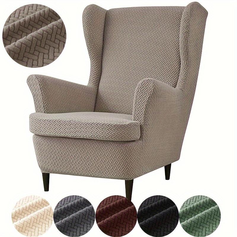 Wingback Chair Covers Stretch Armchair Slipcovers Wing Chair Cover With Seat Cushion Single Sofa Cover