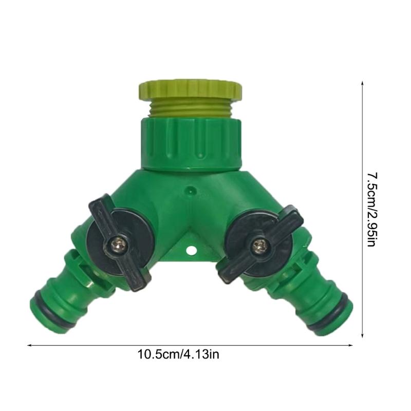 ABS 3 Way Hose Connector with Switch Valves Suitable for Precise Flows Control Garden Irrigation Watering Systems