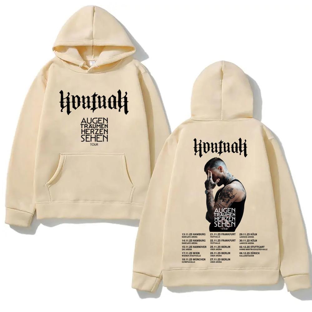 Kontra K 2025NEW Hoodie Graphic Print Punk Sweatshirt AUGEN TRÄUMEN HERZEN SEHEN TOUR Popular Clothing Unisex Pullovers