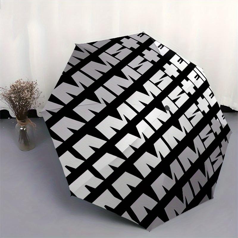 1pc Rammstein Band Logo Design Umbrella with Plastic Handle,Suitable for All Seasons Home Travel Outdoor UmbrellaM926