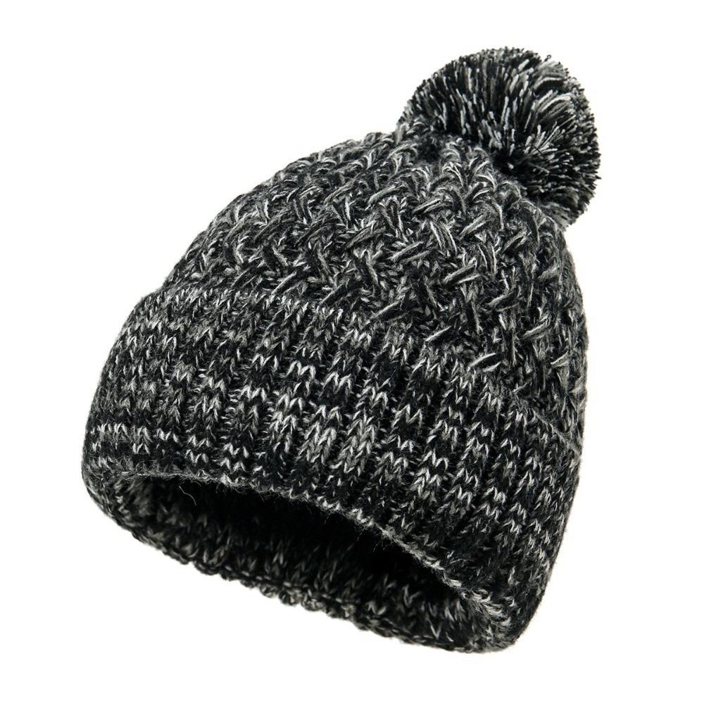 Single Layer Knit Pom Pom Beanies Colorful Winter Skull Cap Knitted Beanie Hat  Winter Season