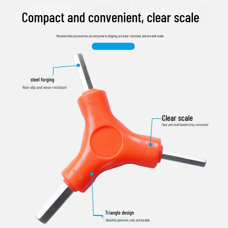 Y-Shaped Allen Wrench: 2.5-8mm Hex Combination Tool for Bicycle Repair