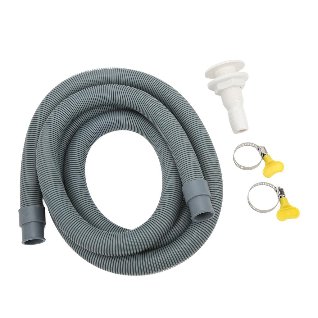 Marine Bilge Pump Installation Kit with Hose Clamps Thru Hull Fitting for Boats Yachts RVs Gray