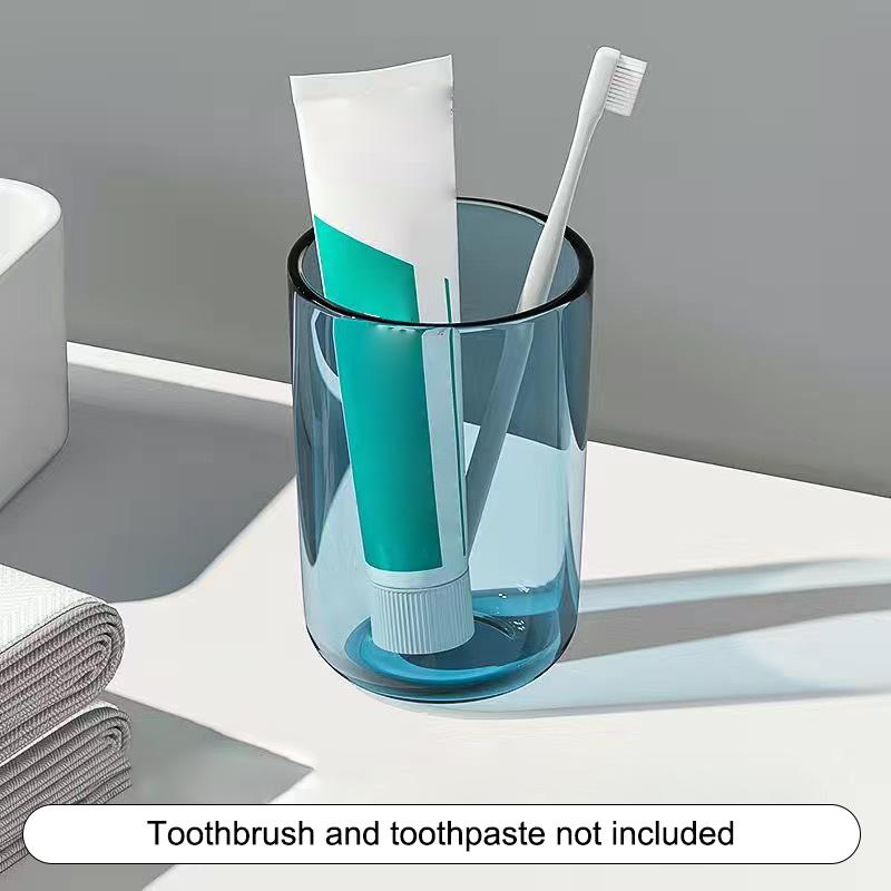 Couple Solid Color Transparent Mouthwash Cup Large Capacity Nordic Style Toothbrush Cup Transparent Mouthwash Plastic Cup