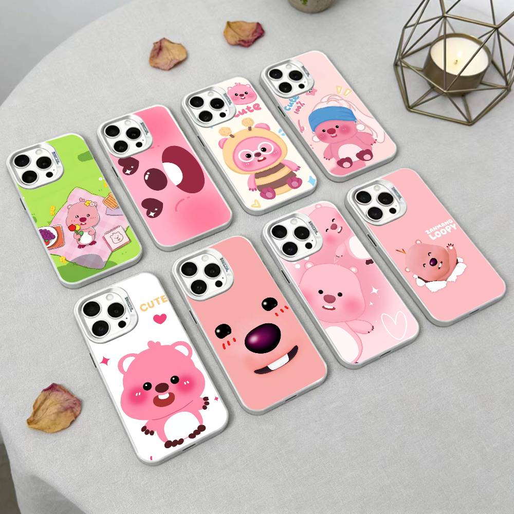 Cute Cartoon K-loopy Phone Case For iPhone 17,16,15,14,13,12,Pro MAX Black Matte Shockproof Cover