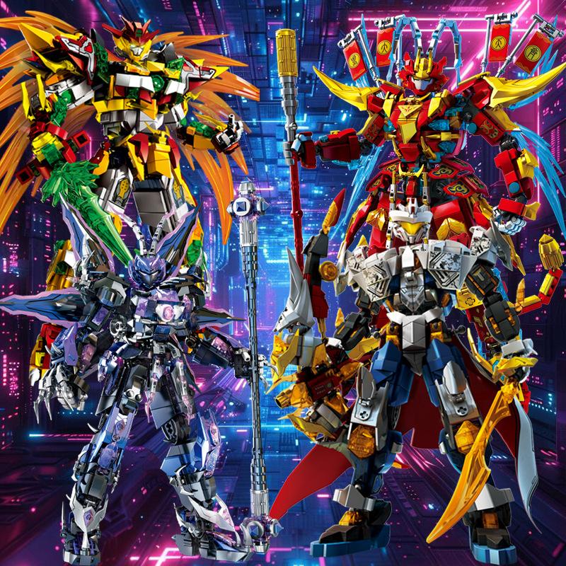 Monkey King WUKONG Mecha Building Block Toys Sets HOUYI Robots  Mech Heros Warrior Model DIY Bricks Game Toys For Kids Boys Gift