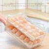 Egg Storage Box for Refrigerator Stackable Egg Container Holds 36 Eggs Kitchen Egg Organizer with Two Drawers for Fridge Counter