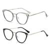 Cat Eye Anti Blue Light Flat Lenses Glasses Light Sensitive  Fashionable Eyeglass