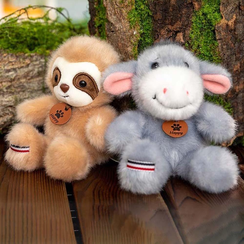 Polyester Cat Dog Pendant Bee Monkey Key Chain Creative Plush Animal Key Ring  Students