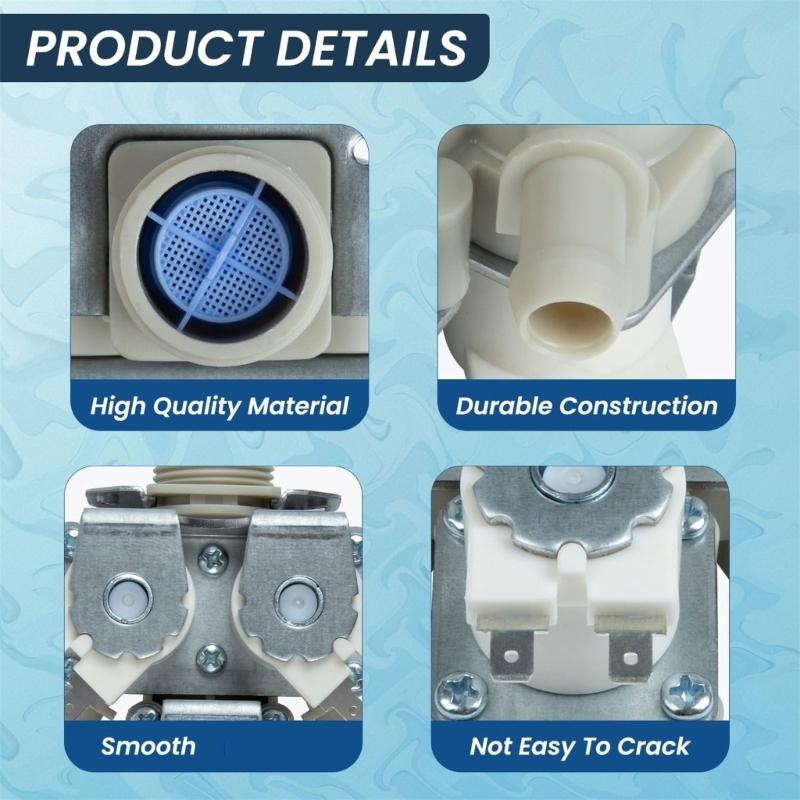 Multifuntional Automatic Washer Inlet Valves Easy Installation Washing Machine Repair Part for Home and Laundromats
