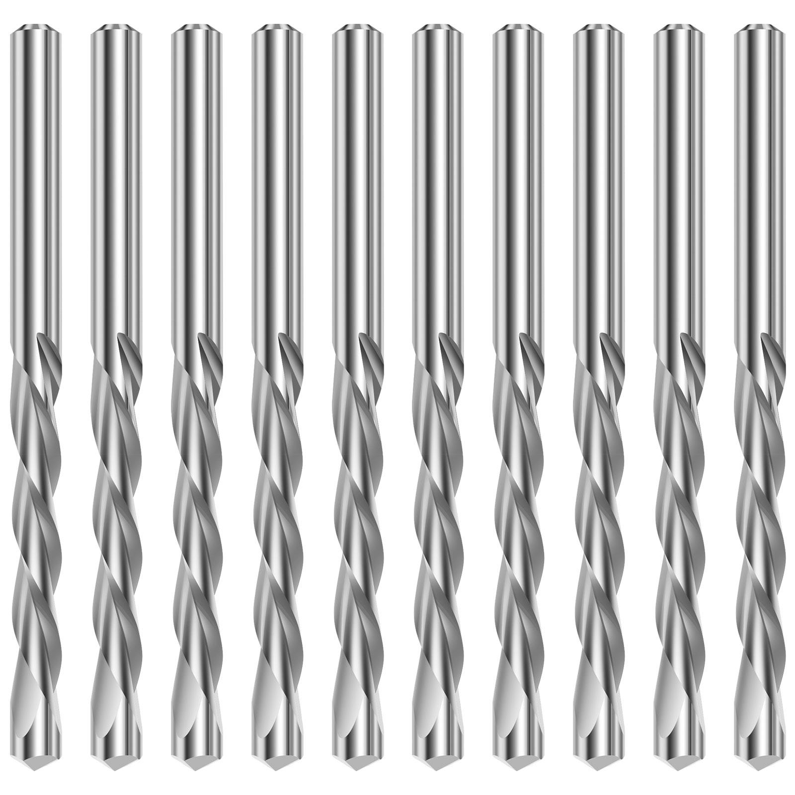 

10 Pcs Drywall Router Bits 3/16 Drywall Drill Cutting Bits M2 Speed Steel Spiral Downward Router Cutout Rotary Guidepoint Guidep