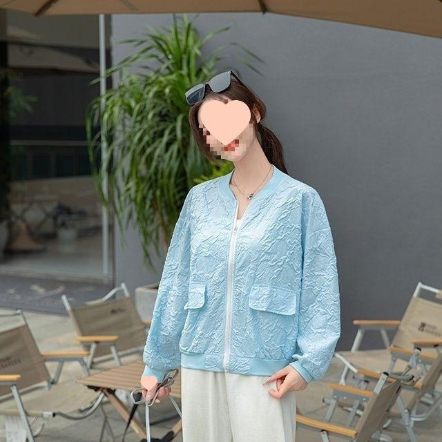 Women's Petite Korean Style Baseball Jacket - Early Autumn Casual Outerwear 2025