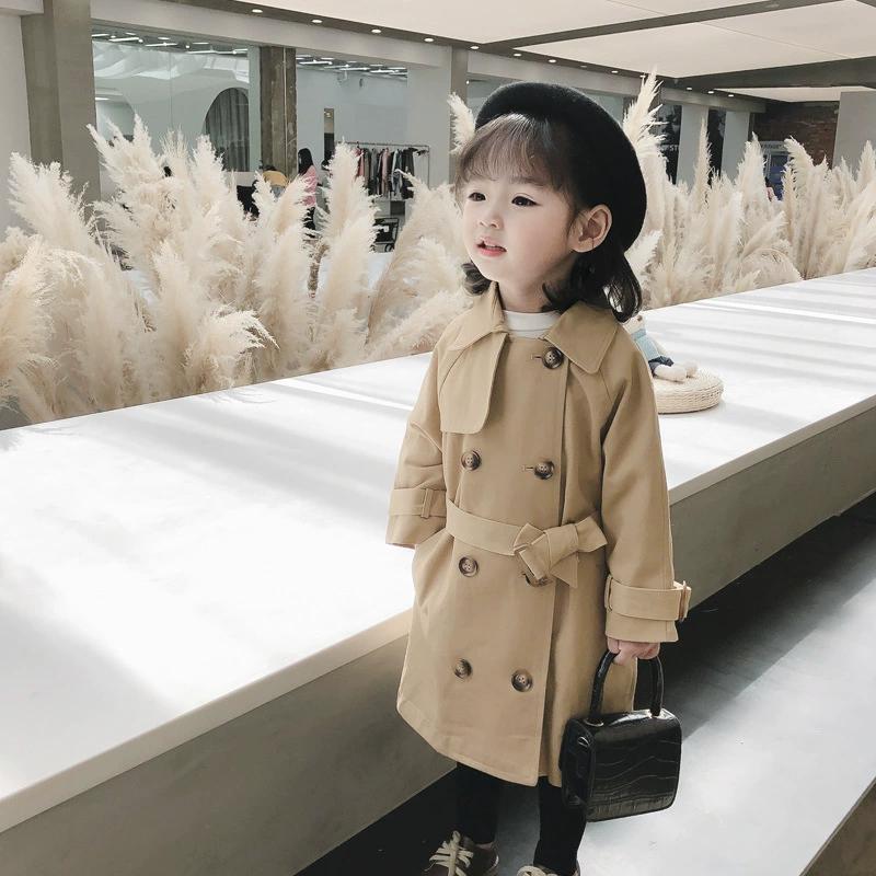 Fashion Baby Boys Trench Coat Autumn and Winter Jacket Long Sleeve Baby Double Breasted Cardigan Clothes