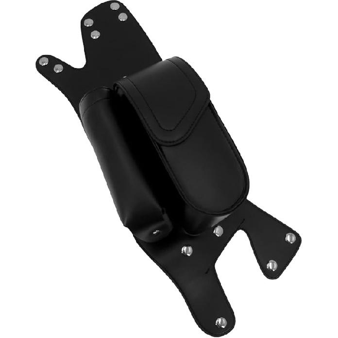 PU Leather Saddlebag Guard Bag with Water Drink Bottle Holder Fit For Harley Touring Electra Street Tri Glide Road King Glide 1983-2025 (Right)