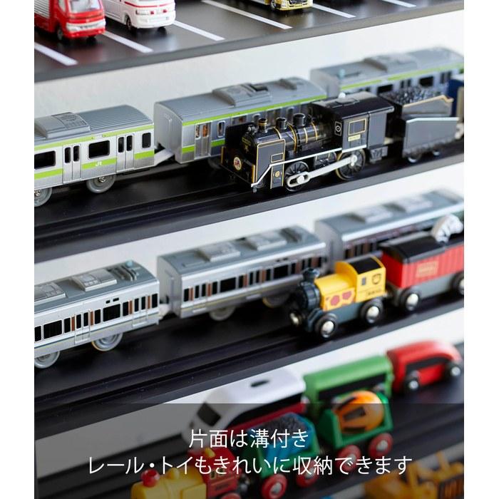 Yamazaki Miniature Car & Rail Toy Rack Black Approx. W51xD24xH65cm Tower Collection Stand Double-Sided 5019 Approx. 51x24x65cm