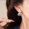 Korean temperament natal pony pearl earrings earrings fashionable exquisite personalized earrings