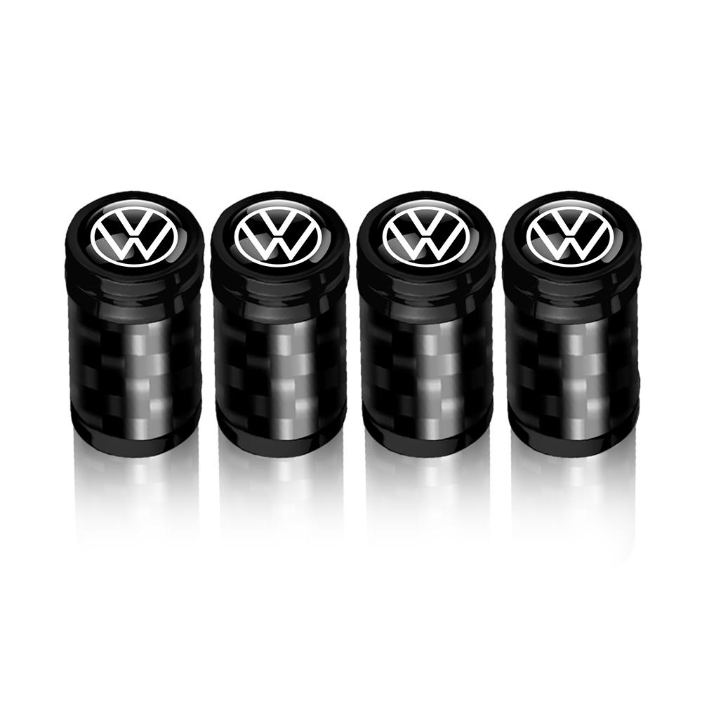 4PCS Car Wheel Tire Valve Stem Caps Metal Valve Accessories Auto Cover for Volkswagen VW R Line R32 Touareg Passat Polo 4 Motion Zq3