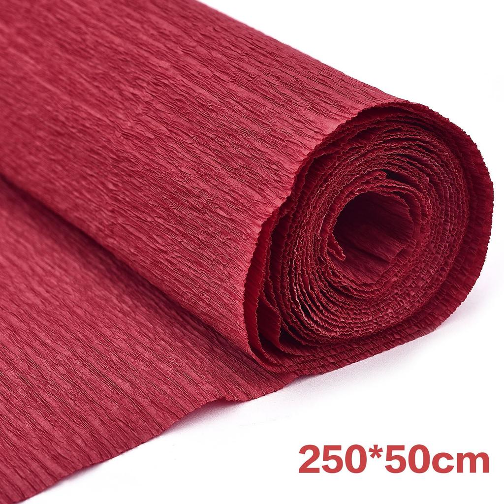 17 Colors 250x50cm Colored Crepe Paper Roll Origami Crinkled Crepe Paper Craft DIY Flowers Decoration Gift Wrapping Paper Craft