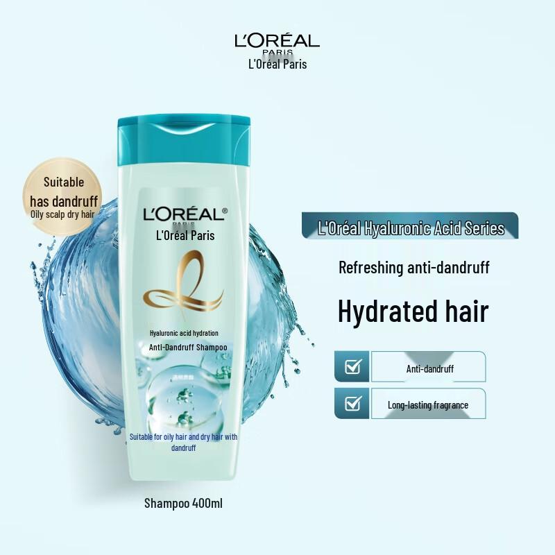 

L Oréal Hyaluronic Acid Hydrating Anti-Dandruff Shampoo 400ml
