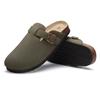 Fashion Kidmi Classic Men Clogs Slippers Genuine Suede Clogs Summer Men Beach Sandals Soft Nonslip Cork Slippers With Arch Support Slide
