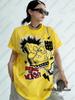Summer New Cartoon Spongebob Print Tshirts For Wounisex Casual Street Hip Hop Tshirts Kawaii Sleepwear For Couple Y2k Loose Tops