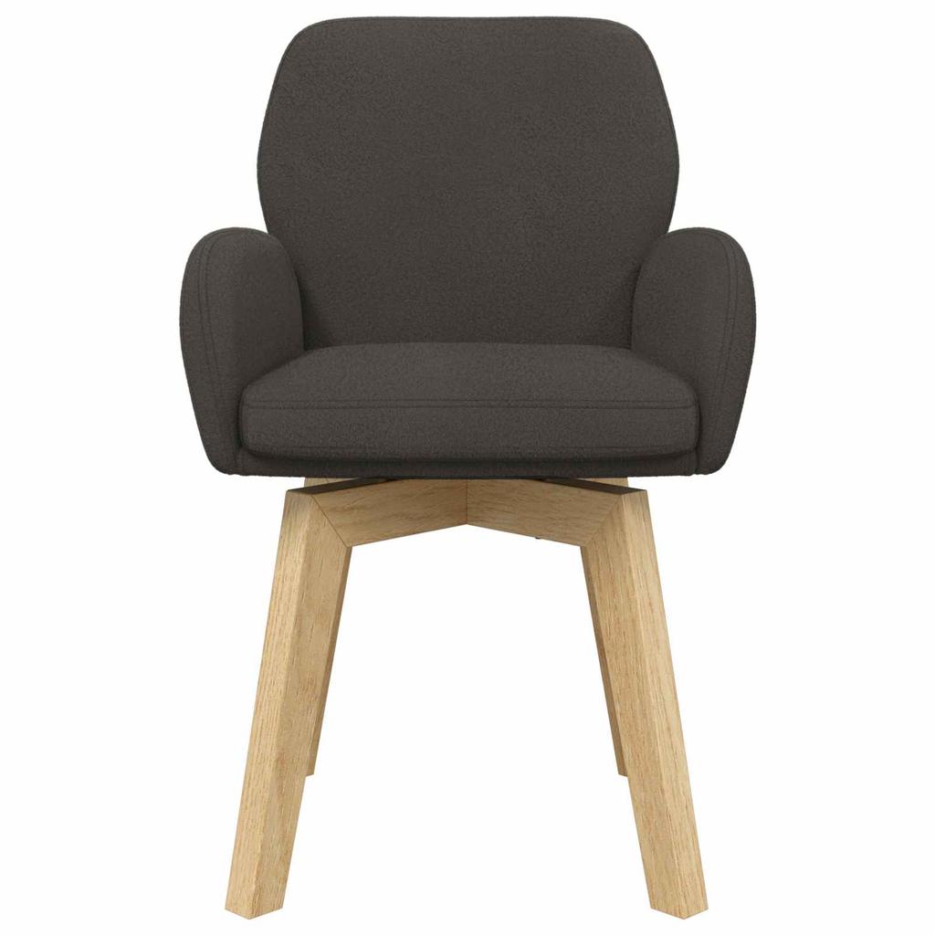 Swivel Chair Dining Room 4 Pcs Boucle Dark Gray 54 X 58 X 87 Cm