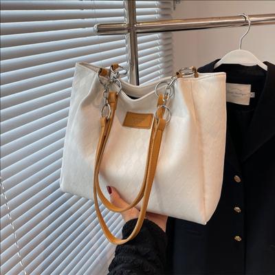 Women's Bag Large Capacity Commuter Tote Bag Soft Leather Fashion Shoulder Bag Textured Versatile Handbag