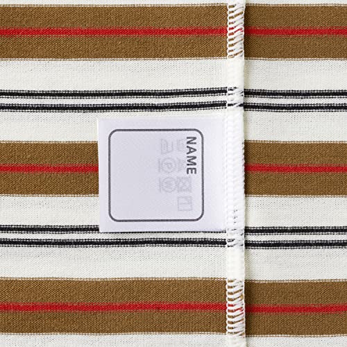 Miki House 60-5228-579 Double-Bee T-Shirt, Long Sleeve, Bordered, Thin, Boys, Girls, Baby, Kids, Children's Clothing, Braun, 6-12 Months