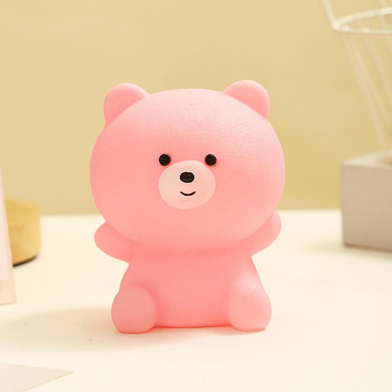 

Милый медвежонок светодиодный виниловый хлопающий светильник светодиодный ночник декомпрессионная силиконовая лампа сенсорное управление RGB ночник для настроения для детей