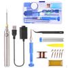 Soldering Iron Kit - 8 W Adjustable Temperature, Solder Wire, Tweezers,