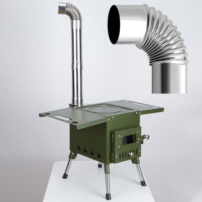Temperature Resistant Camping Stove Practical Flexibility Tent Wood Burning Chimney Pipe Elbow Pipes
