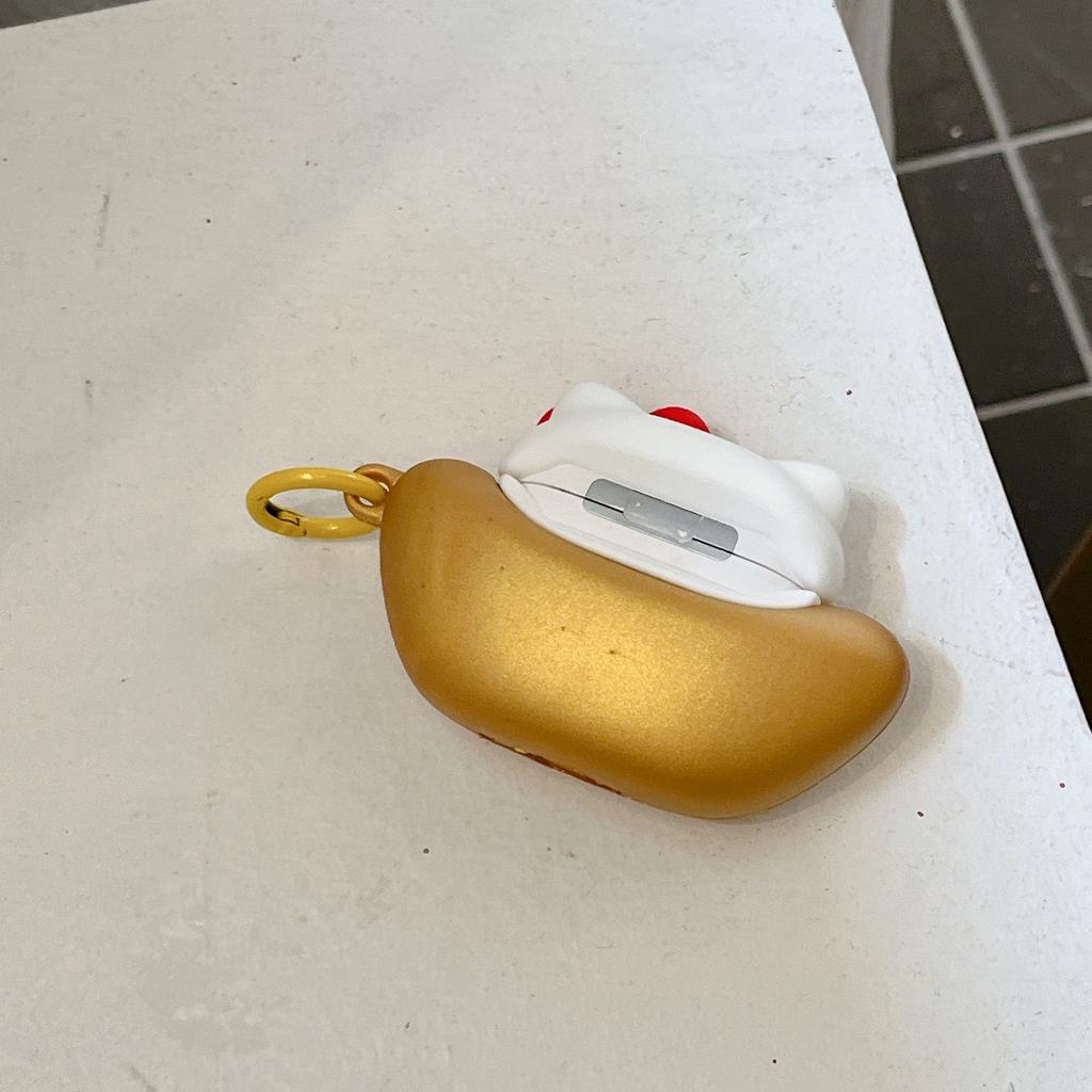 Gold Ingot KT Cat for Airpods4 Protective Case Apple 2/3 Generation AirPods Pro3 Earphone Case Silicone