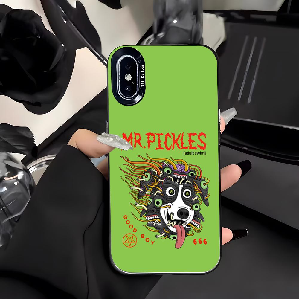 MR Pickles Phone Case For IPhone 17 Air 16 E 15 14 Plus 13 12 11 Pro Max Colored Silver Cover