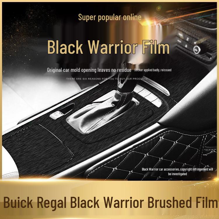 Black Warrior Gebürsteter Autoaufkleber für Buick Regal 17-21: Innenraummodifikation Mittelkonsolen Dekoration