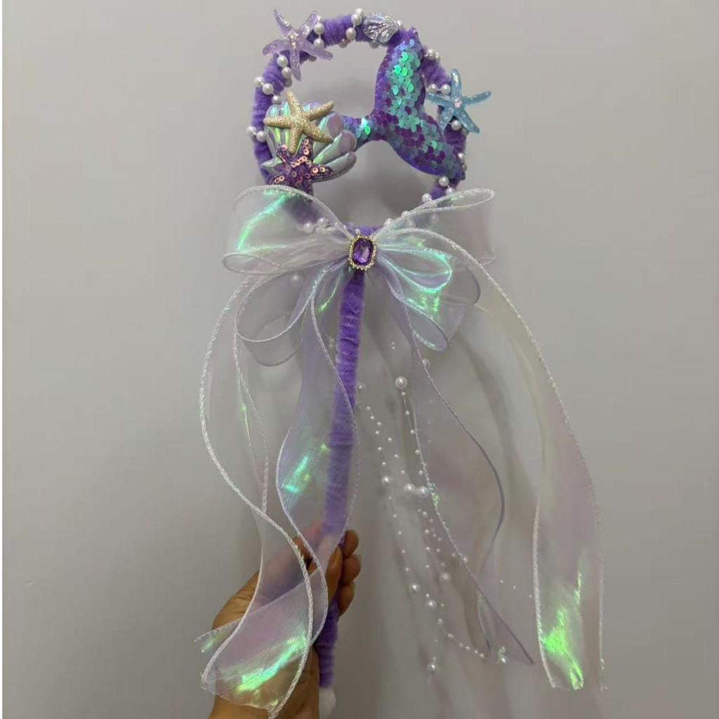 Eco-Friendly Parent-Child Mermaid Fashion Show Outfits - Handmade DIY Materials for Kids' Environmental Fashion