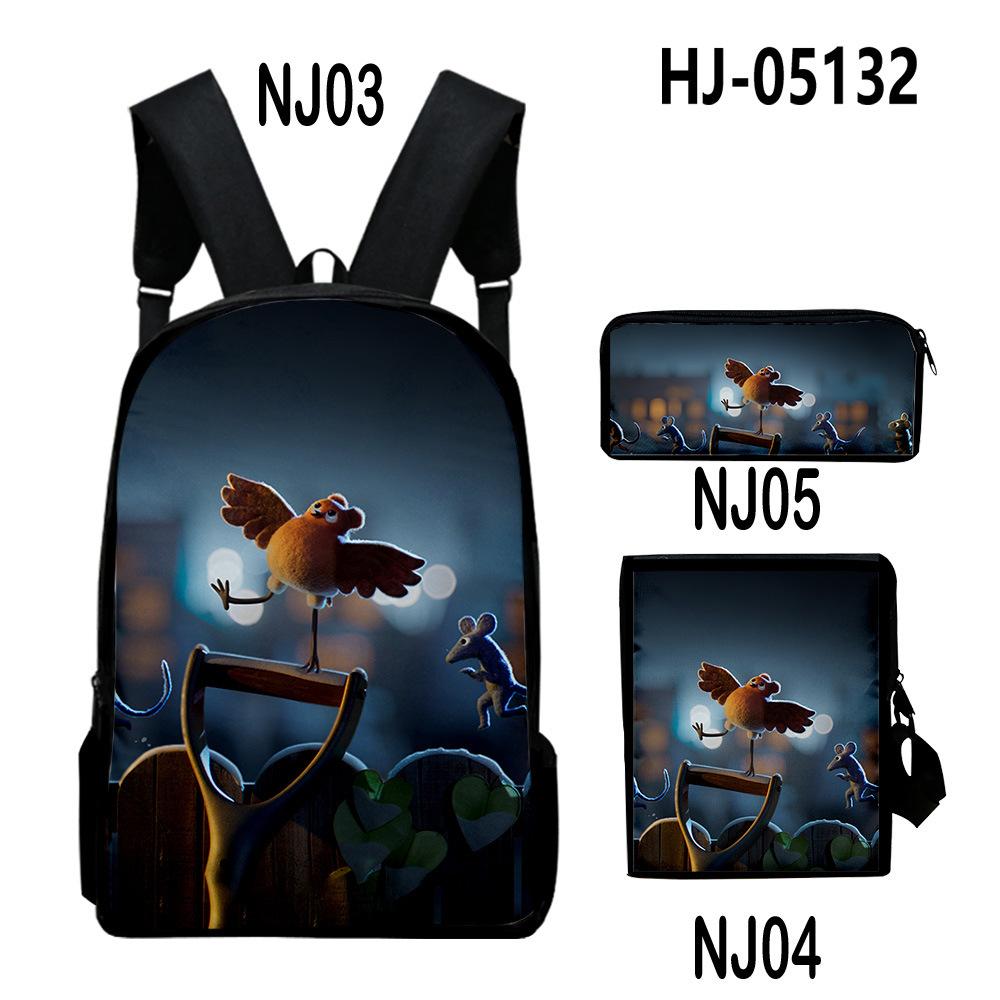 Trendy Popular Cool Ronbin Robin 3D Print 3pcs/Set pupil School Bags Laptop Daypack Backpack Inclined shoulder bag Pencil Case