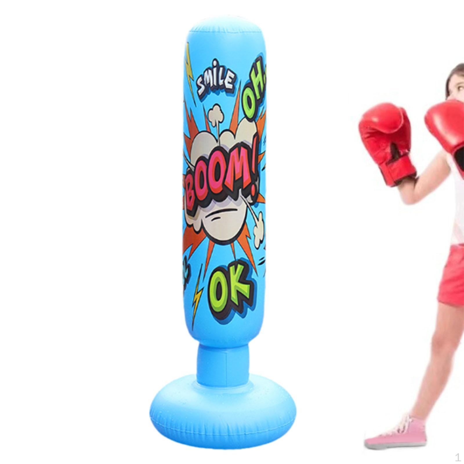 

Надувной боксерский мешок Бокс Каратэ Подарок на день рождения Практика Дом Тренировочное оборудование Колонна синий