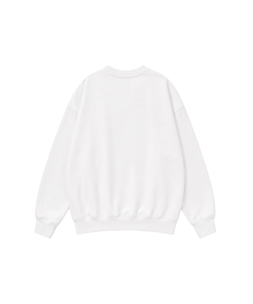 Biepeuobi Oversized Hanja Print Sweatshirt White