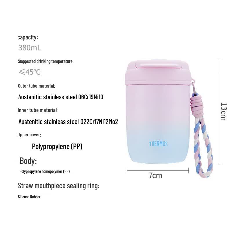 THERMOS Dual-Use Insulated Coffee Mug with Straw