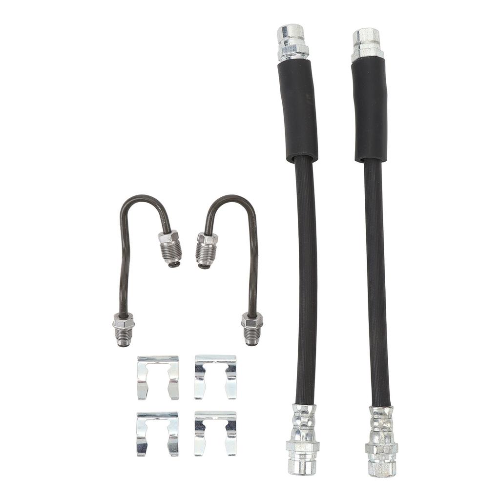 Hinterradbremsschlauch und Clips-Set 1K0611764L Metall-Gummi-Bremsleitung Bremsleitungen für MK5 MK6