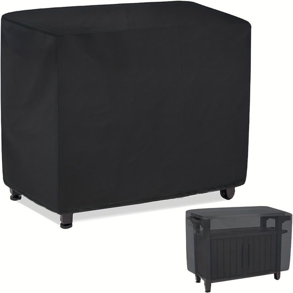 

Multi-size Optional Black Silver Outdoor Patio Dustproof Sun Protection Durable Black Fabric Keyboard Outdoor Cart Dustproof Table Cover 84x61x81cm чорний