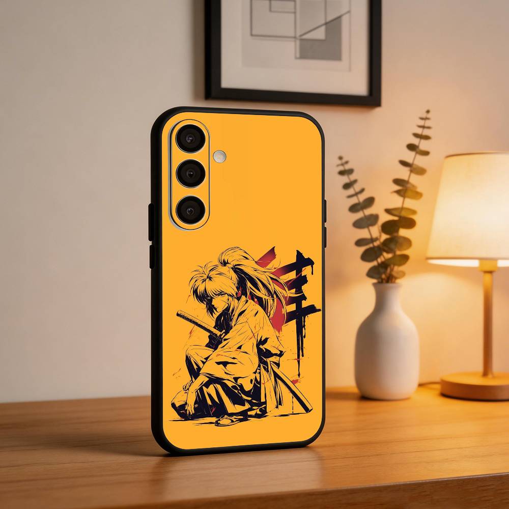 Anime R-Rurouni Kenshin Anime Phone Case For Samsung A73,72,71,A52,51,40,41,A22,A32,31,A13, Soft Black Shell Samsung a31