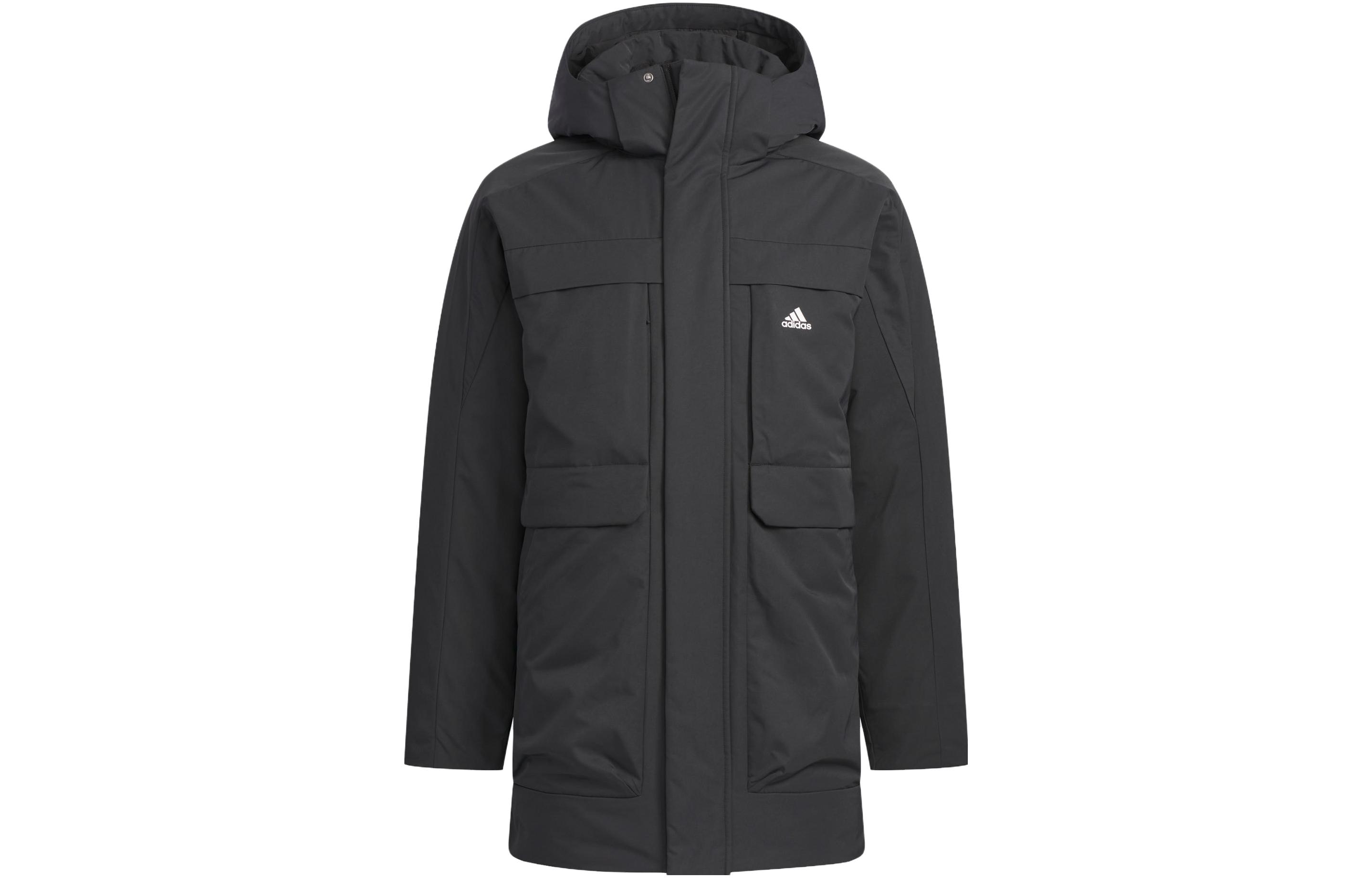 Мужская длинная пуховая куртка Adidas Черная IV7553 M