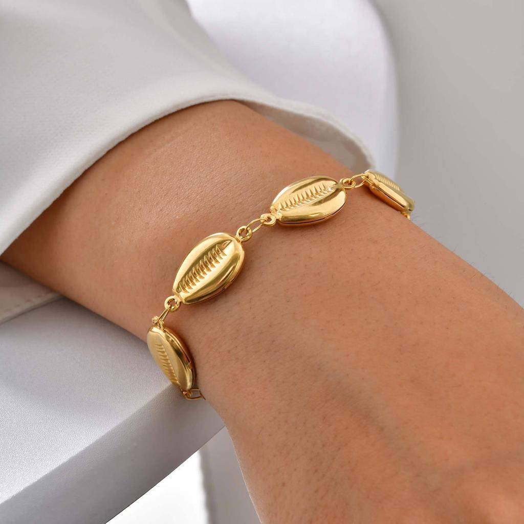 Stainless Steel Hollow Conch Bracelet, Women'S Personality Exaggerated Creative Br-2722