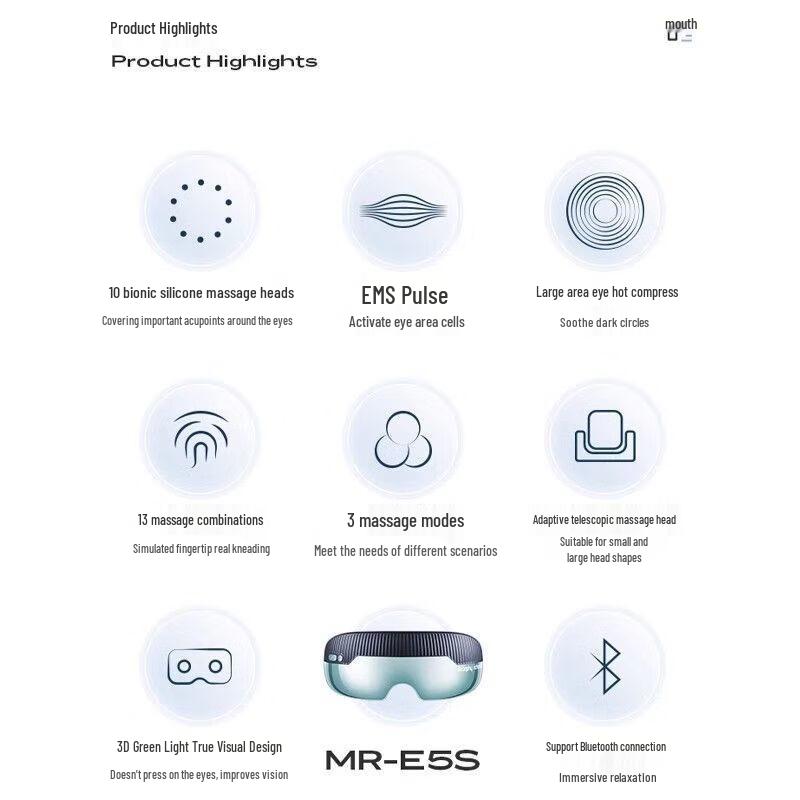 Morphy MR-E5S Heated Eye Massager with Bluetooth